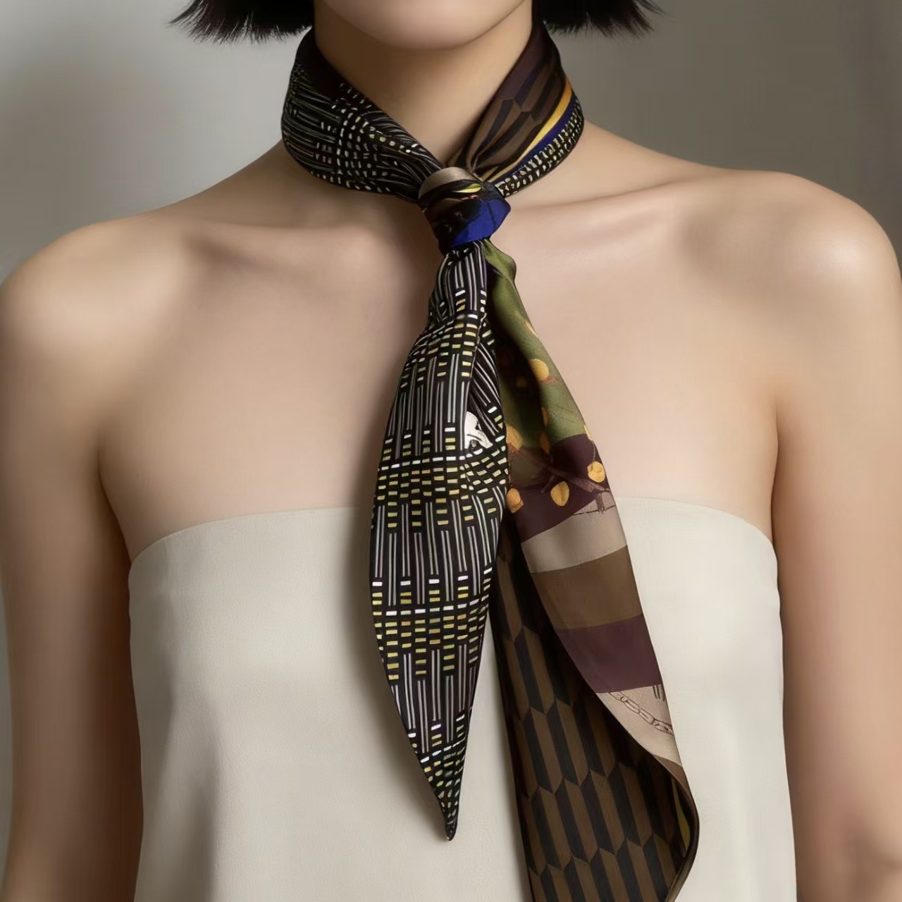 Foulard di lusso in seta satin - Women Fashion Necktie recensione e prezzo