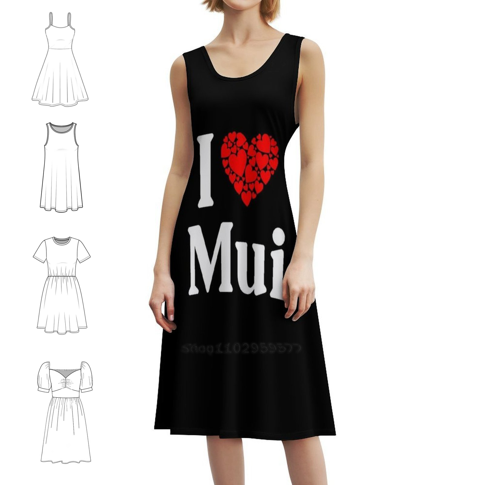 Mui Heart-I Love Mui Boho Chic - Women Fashion Dress Names recensione e prezzo